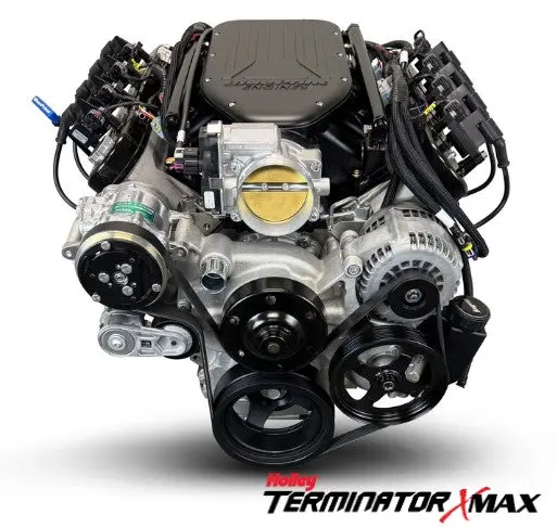 Gm Ls Compatible 376 C.I. Engine And T56 Manual Transmission - 510 Horsepower - Standard Edition Builder Series - Natural Pulley Kit - Holley Terminator X Efi System 1