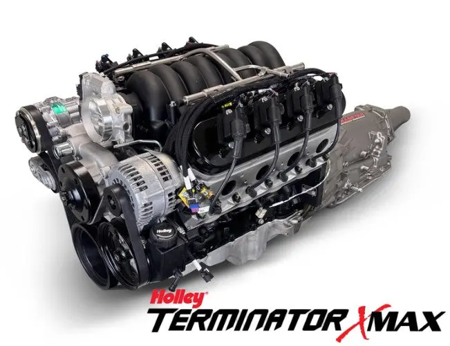 Gm Ls Compatible 427 C.I. Engine And 4L65/70E Automatic Transmission - 605 Horsepower - Standard Edition Builder Series - Natural Pulley Kit - Holley Terminator X Efi System 1