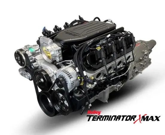 Gm Ls Compatible 427 C.I. Engine And 4L65/70E Automatic Transmission - 585 Horsepower - Standard Edition Builder Series - Natural Pulley Kit - Holley Terminator X Efi System 1