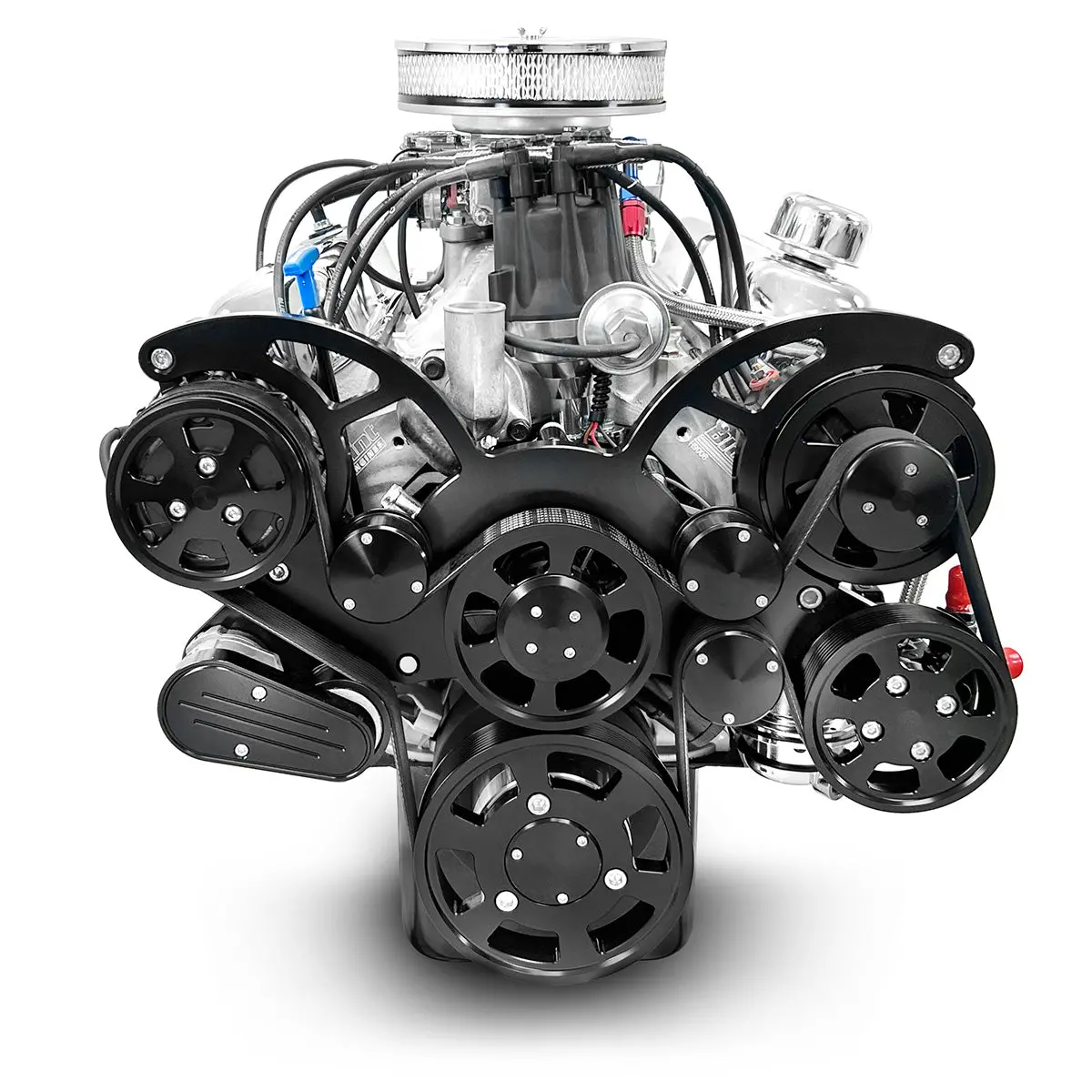 Ford Small Block Compatible 302 C.I. Engine - 361 Horsepower - Deluxe Dressed - Black Pulley Kit - Carbureted 2
