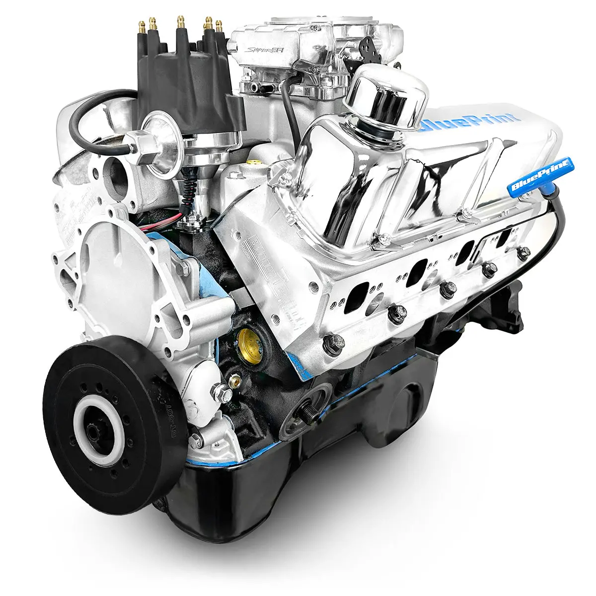 Ford Small Block Compatible 347 C.I. Engine - 415 Horsepower - Base Dressed - Rear Sump - Fuel Injected 1