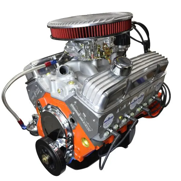 Gm Small Block Compatible 383 C.I. Low Profile Engine - 436 Horsepower - Deluxe Dressed - Carbureted 1