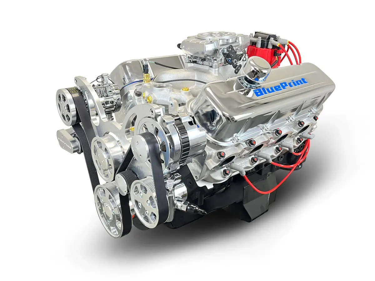Gm Big Block Compatible 454 C.I. Engine - 460 Horsepower - Deluxe Dressed - Polished Pulley Kit - Fuel Injected 1