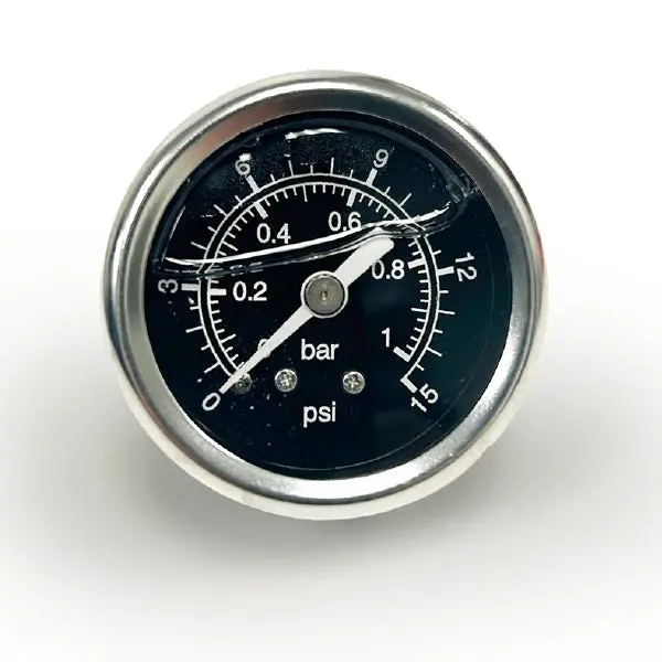 Liquid Filled Fuel Pressure Gauge - 0-15 Psi 1