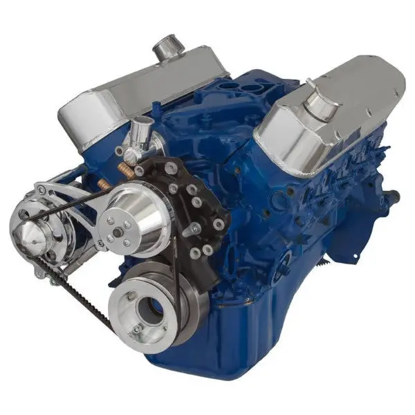 Ford Sb Compatible Front Accessory Drive - V-Belt With Alternator | Water Pump | Brackets And Bolts 2