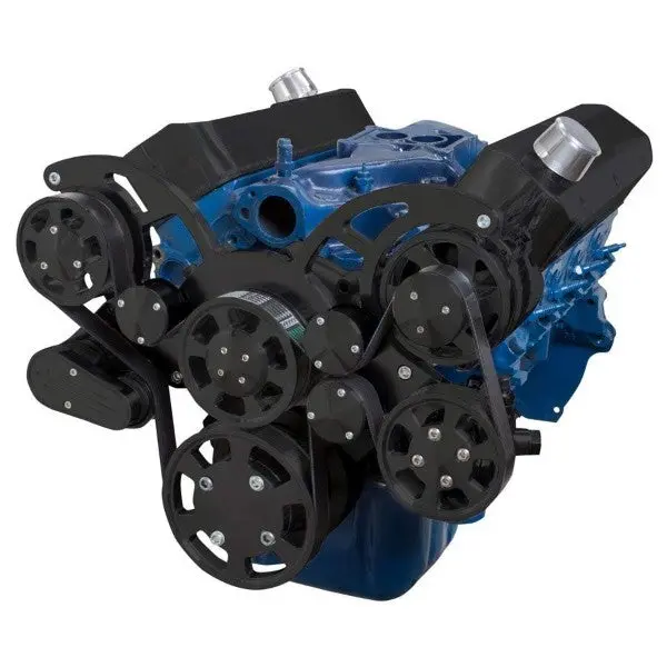 Ford 302 C.I. And 351 Windsor Sb Compatible Front Accessory Drive - Full Serpentine With Alternator | Power Steering | Water Pump | Brackets And Bolts 1
