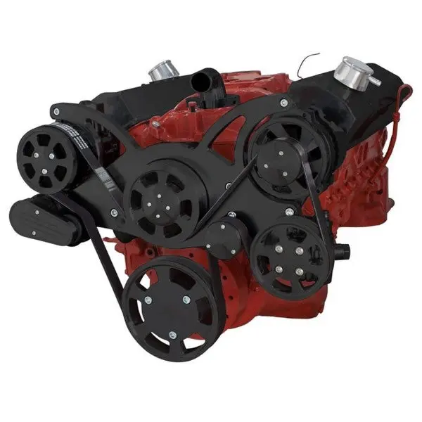 Gm Sb Compatible Front Accessory Drive - Full Serpentine With Alternator | Ac | Power Steering | Water Pump | Brackets And Bolts 1