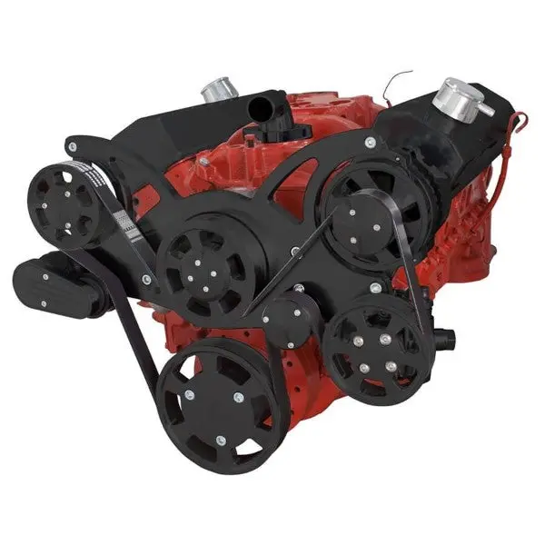 Gm Sb Compatible Front Accessory Drive - Full Serpentine With Alternator | Power Steering | Water Pump | Brackets And Bolts 1