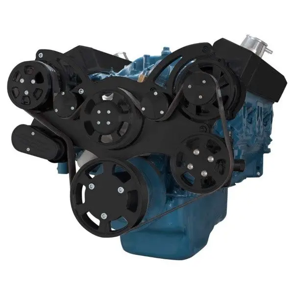 Chrysler Sb Compatible Front Accessory Drive - Full Serpentine With Alternator | Ac | Power Steering | Water Pump | Brackets And Bolts 1