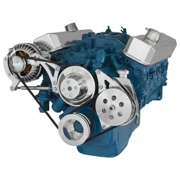 Chrysler Sb Compatible Front Accessory Drive - V-Belt With Alternator | Power Steering | Water Pump | Brackets And Bolts 1