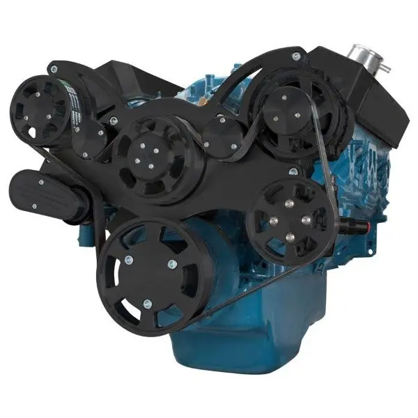 Chrysler Sb Compatible Front Accessory Drive - Full Serpentine With Alternator | Power Steering | Water Pump | Brackets And Bolts 1