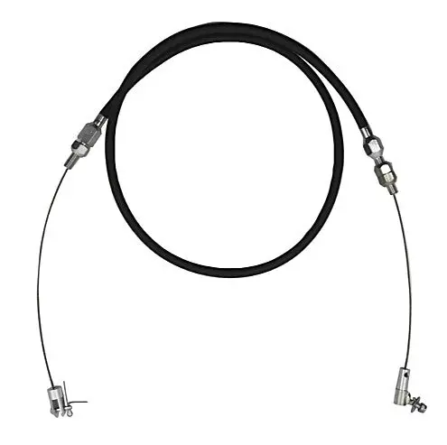 Cable Kit, 36" Stainless Braided Throttle, Universal, Black 1