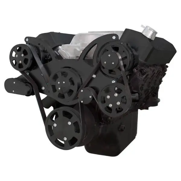 Gm Bb Standard And Tall Deck Compatible Front Accessory Drive - Full Serpentine With Alternator | Power Steering | Water Pump | Brackets And Bolts 1