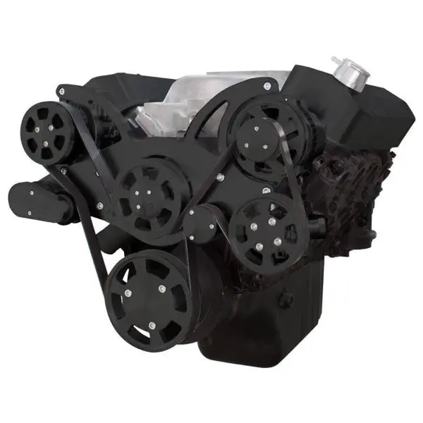 Gm Bb Standard And Tall Deck Compatible Front Accessory Drive - Full Serpentine With Alternator | Ac | Power Steering | Water Pump | Brackets And Bolts 1