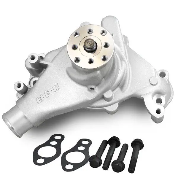 Aluminum Mechanical Water Pump – Gm Sb Compatible – Long – Standard Rotation – Satin 1
