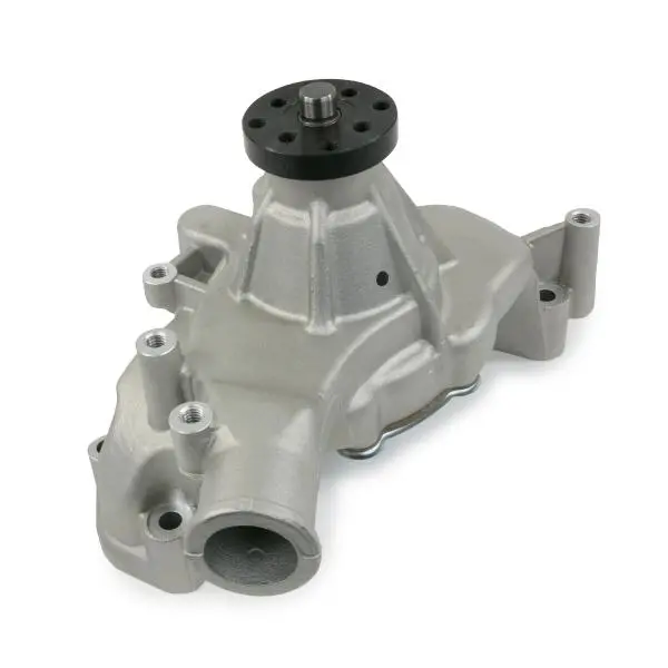 Aluminum Mechanical Water Pump – Gm Bb Compatible – Long – Standard Rotation – Satin 1
