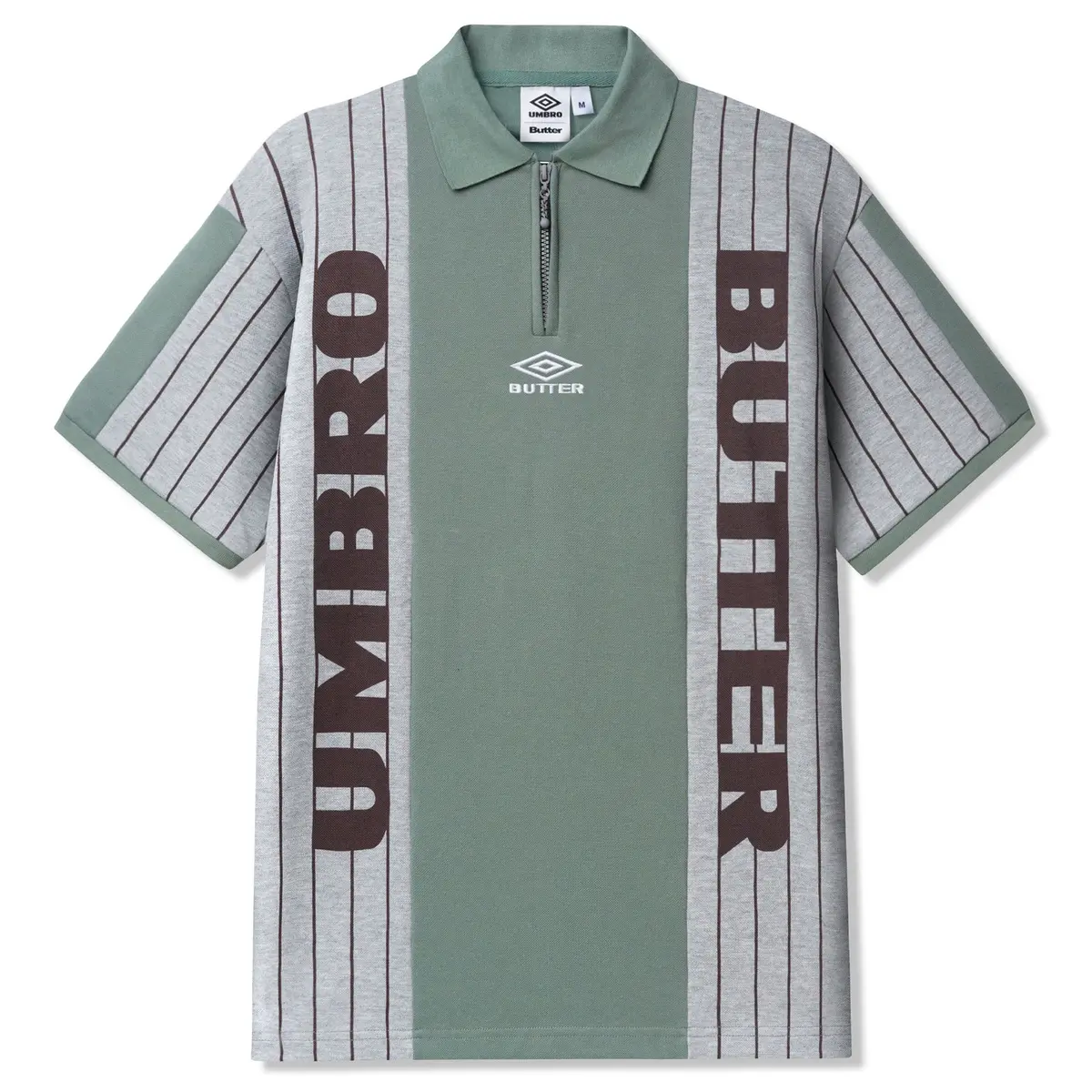 Butter X Umbro Athletica Ss Polo Shirt Sage 1