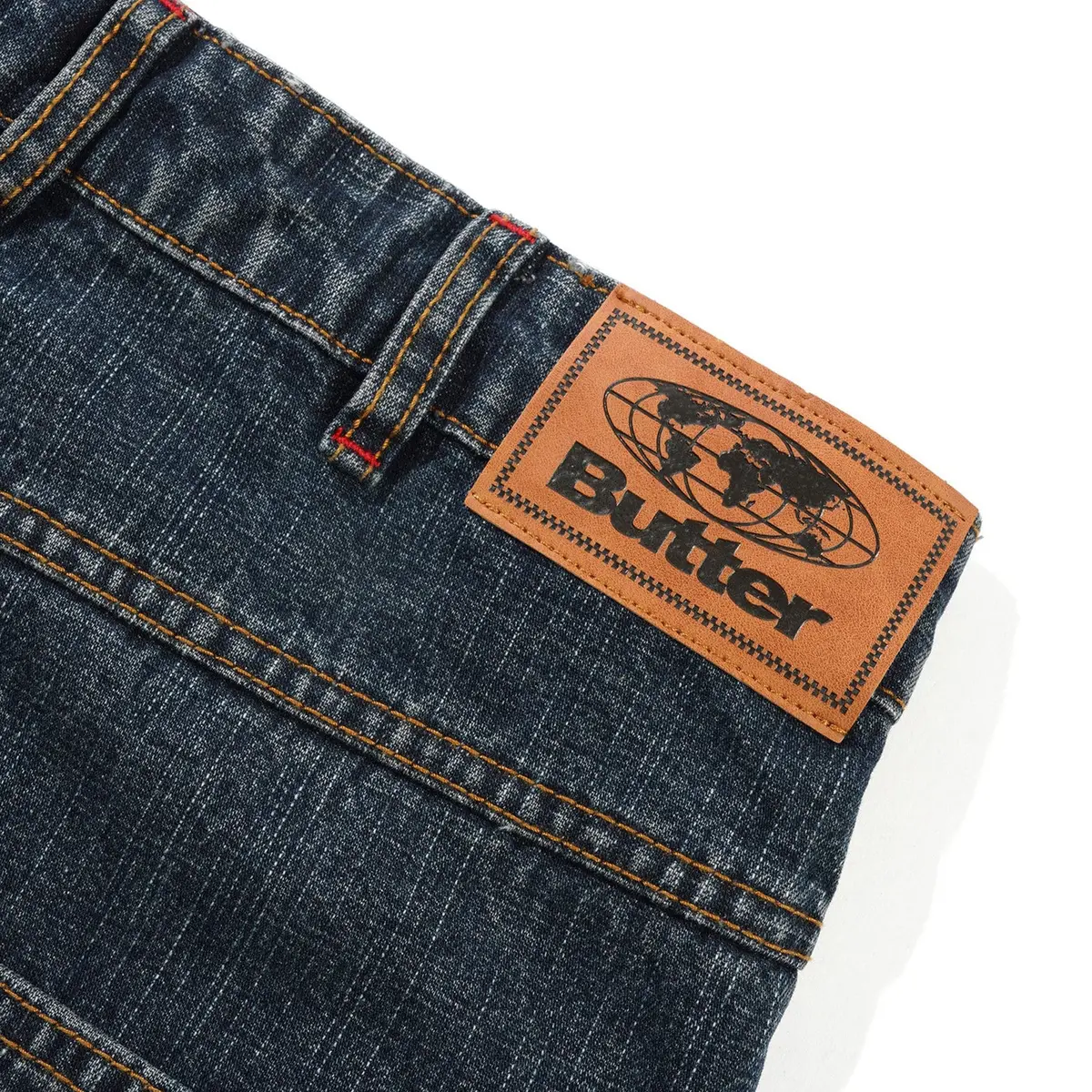 Butter Goods Blotch Denim Jeans Streaky Navy 5