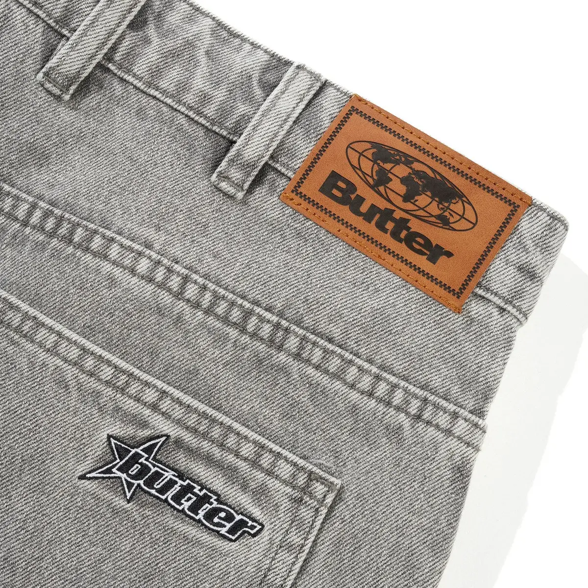 Butter Goods Racer Denim Jeans Grey Wash 3