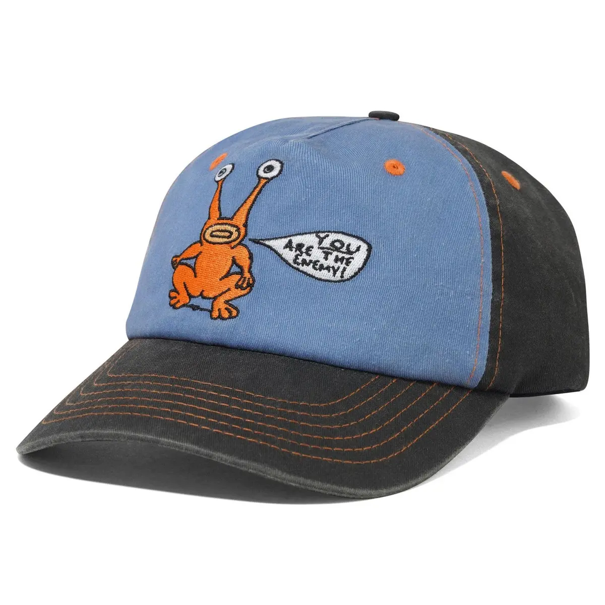 Butter Goods X Daniel Johnston Enemy 5 Panel Cap Black/Slate 1