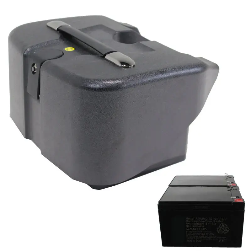 Mobility Scooter Battery Box With (2) Batteries For Zipr Roo 1