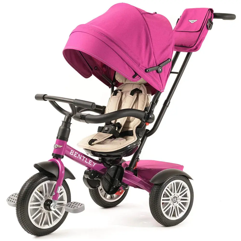 Fuchsia Pink Bentley 6 In 1 Stroller Trike 1