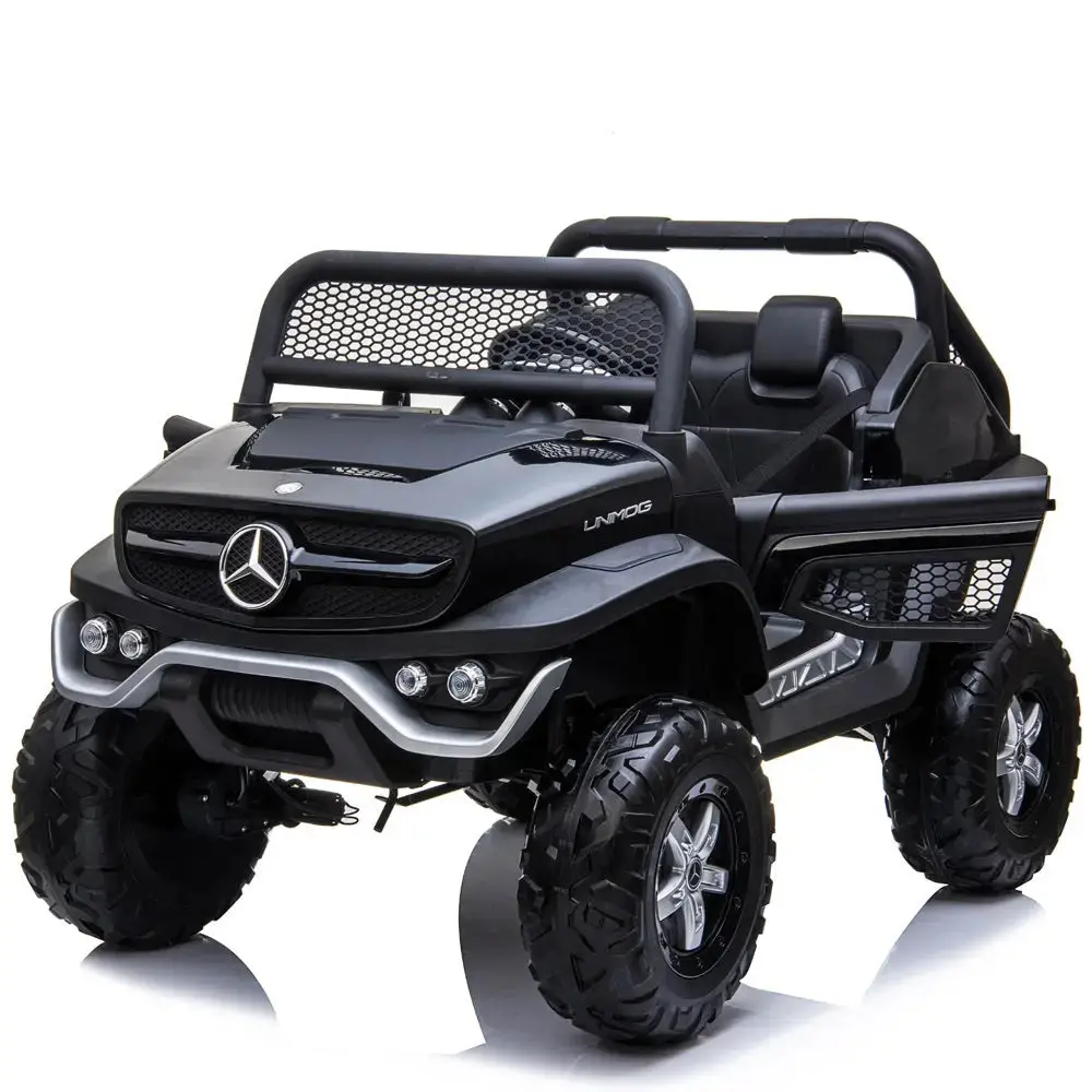 Mercedes Benz Unimog Atv 24V Ride On Car 2 Seater Black - Kids On Wheelz 1