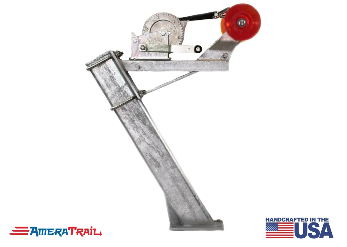 Adjustable Bow Stop & Winch Combo On 30" Post - Available W/ Fulton 1800Lb Winch & Stoltz Roller 1