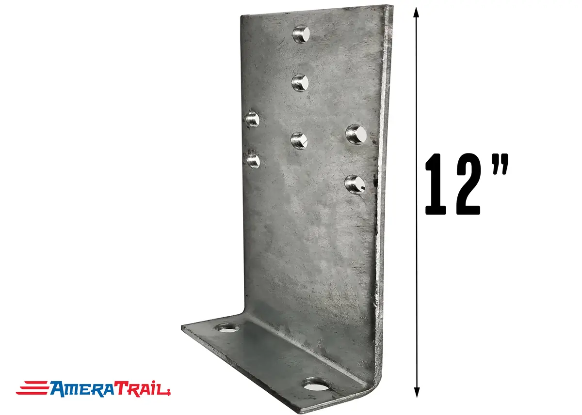 12" Vertical Bunk Bracket For Big Wood Bunks - 12" H X 5" Wide - Galvanized Finish 1