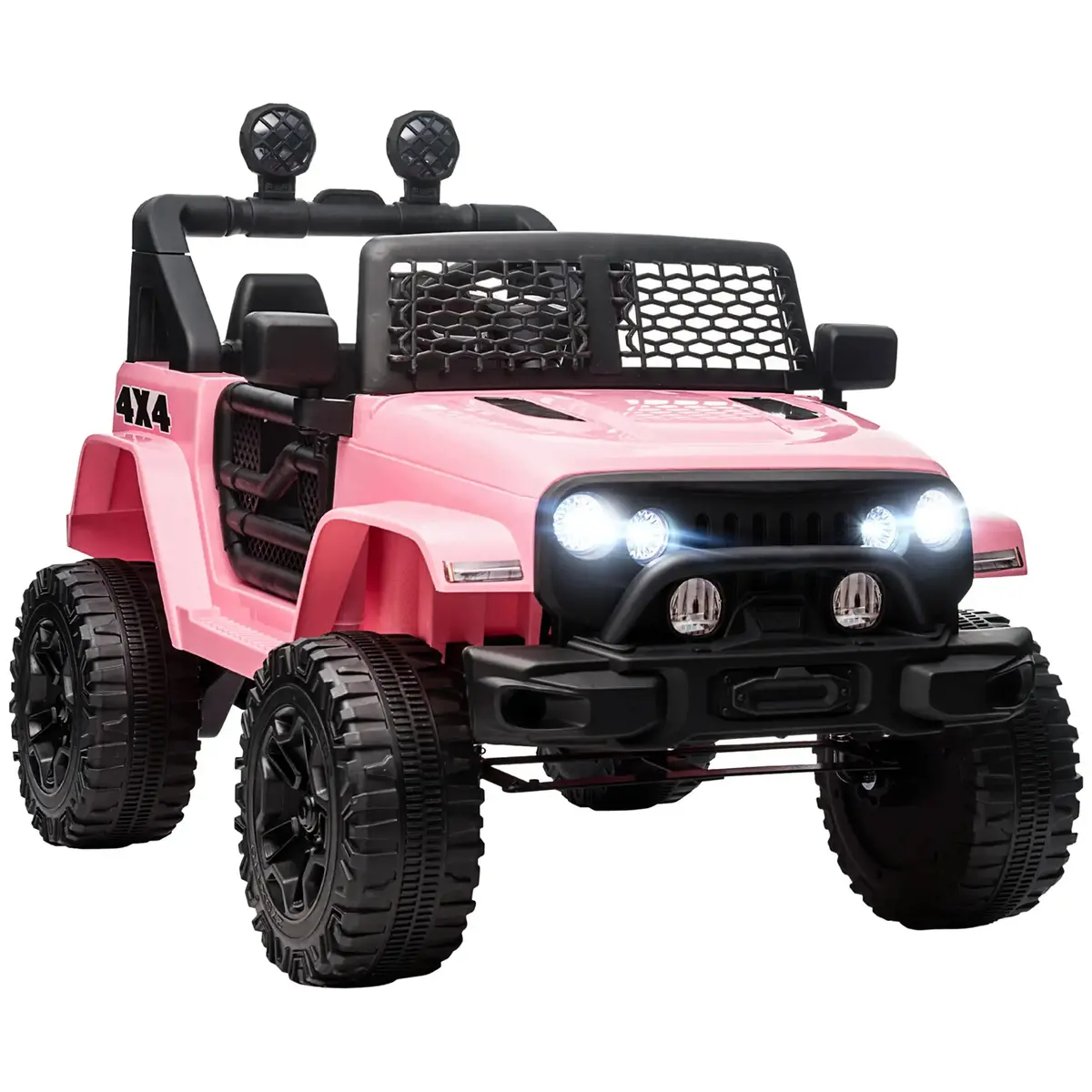 Aosom 12V Electric Truck Off Road Electric Pickup With Remote Control, Adjustable Speed, Ride On Car For Kids, Pink 1