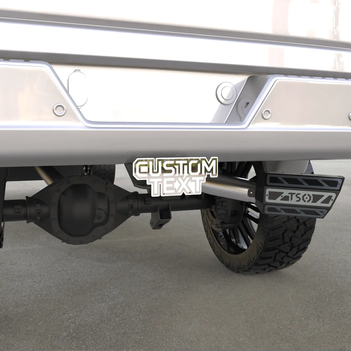 Custom Text Hitch Cover 1