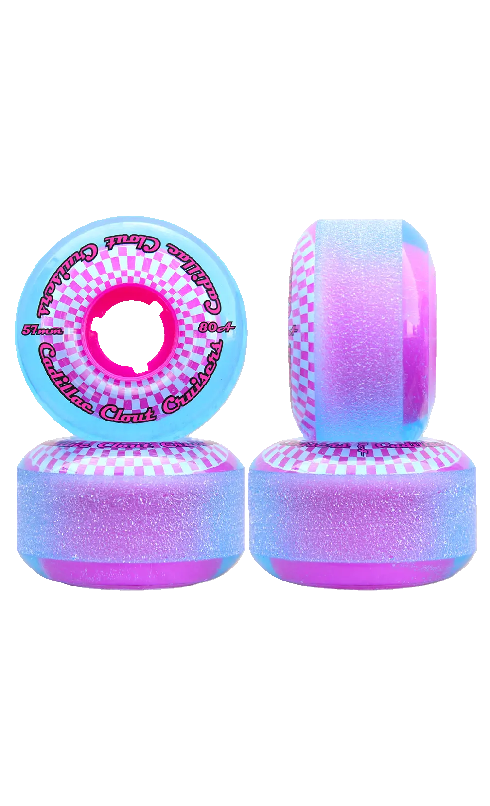 Cadillac Wheels Clout Cruisers 57Mm/80A Blue/Pink 1