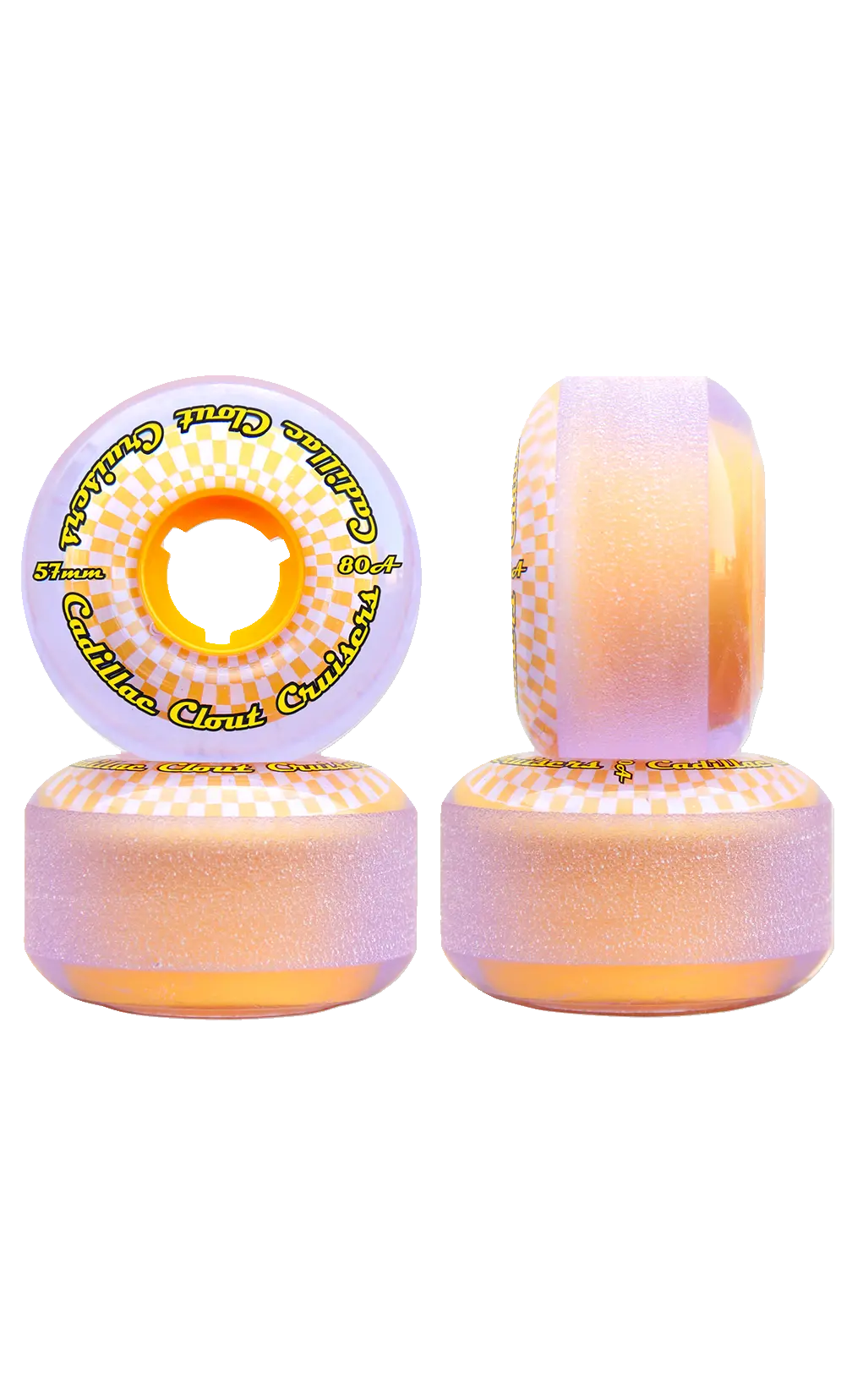 Cadillac Wheels Clout Cruisers 57Mm/80A Purple/Yellow 1