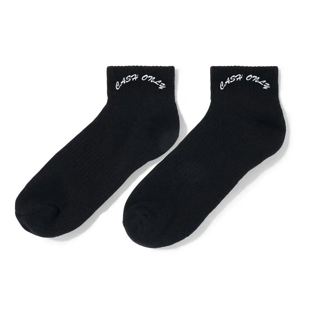 Cash Only Logo Ankle Socks Black 1