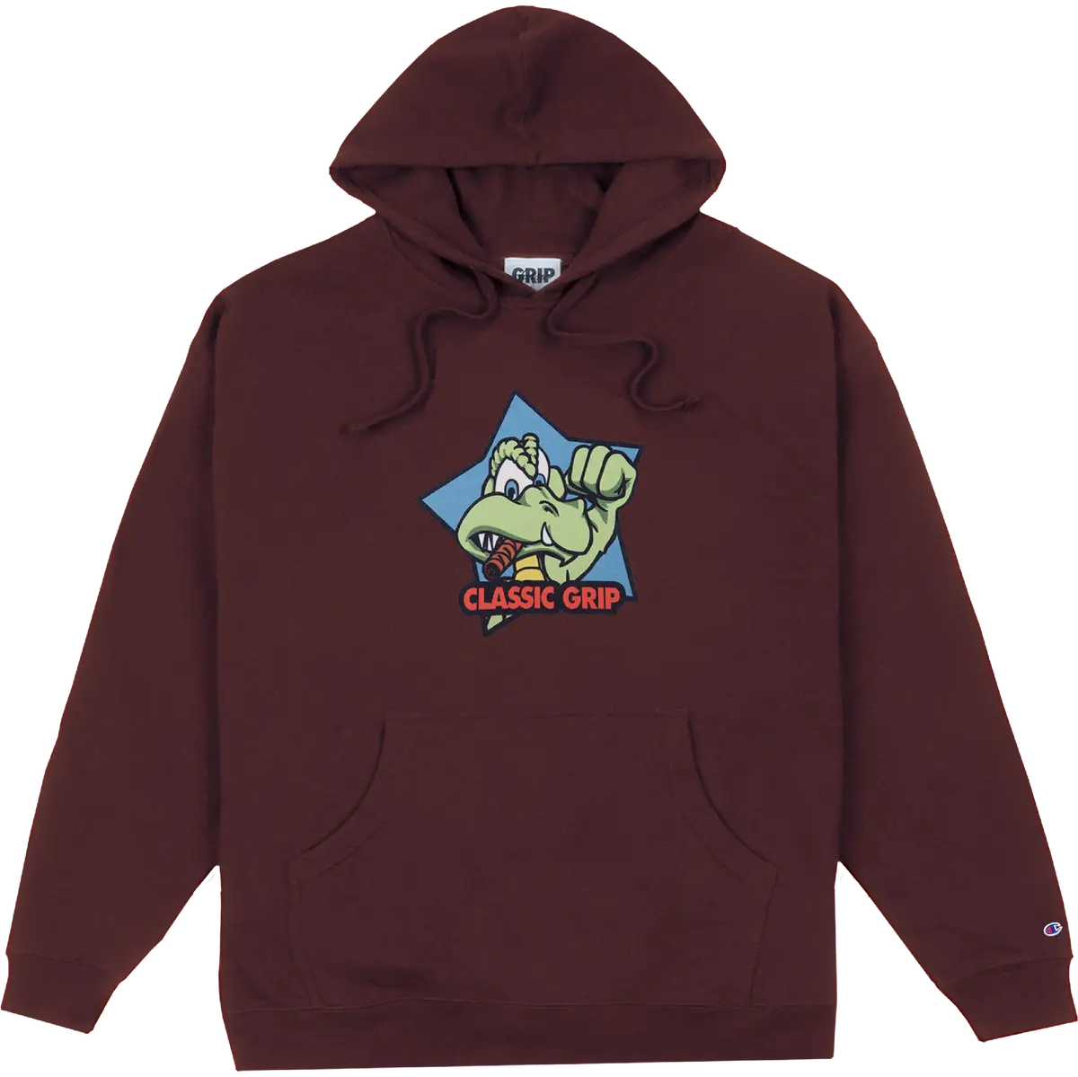 Classic Grip Cool Gator Hoodie Burgundy 1