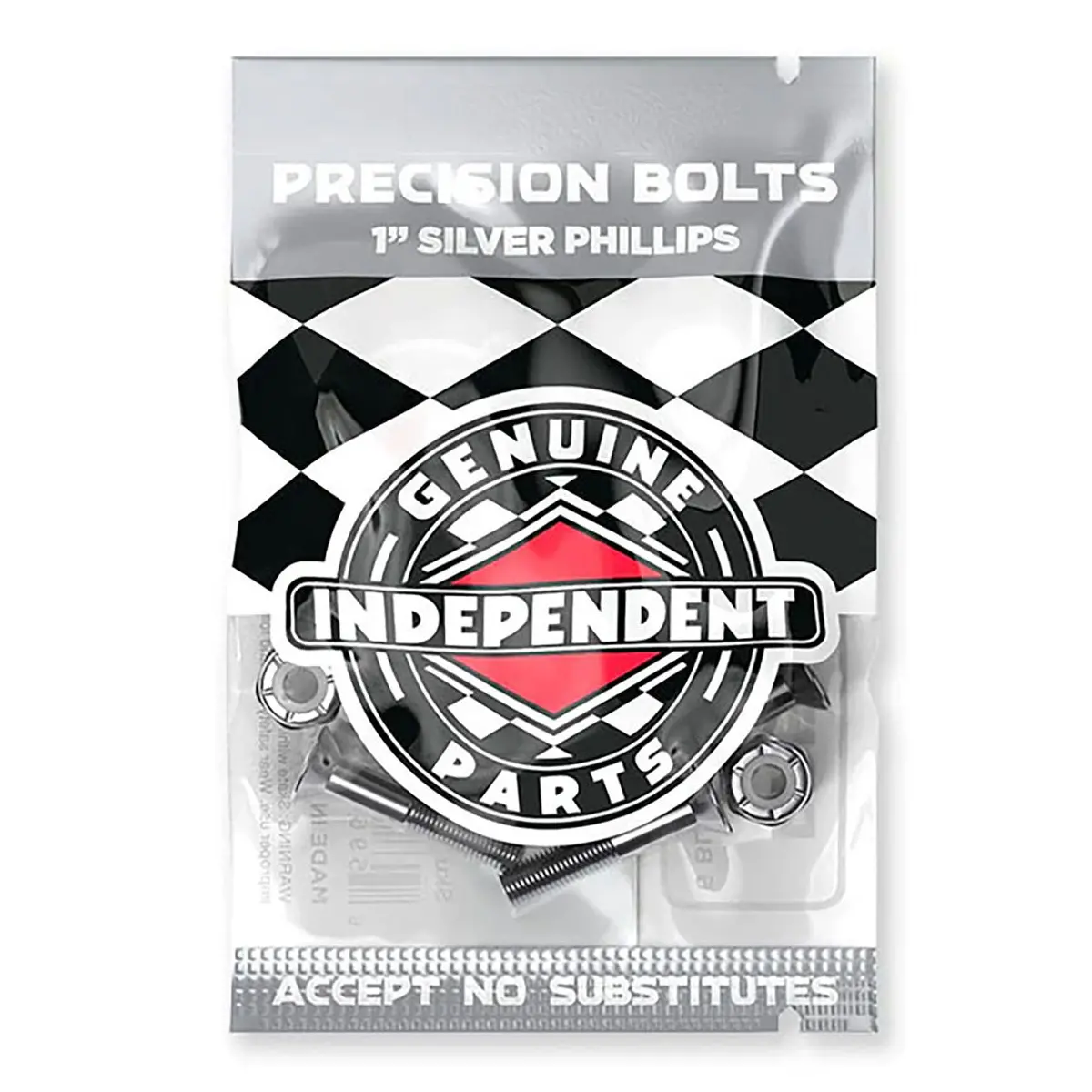 Independent Genuine Parts Black/Silver Hardware Phillips 1'' 1