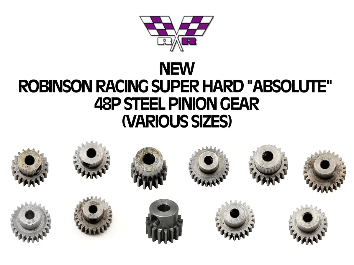 New Robinson Racing Super Hard "Absolute" 48P Steel Pinion Gear (Select Your Size) 1