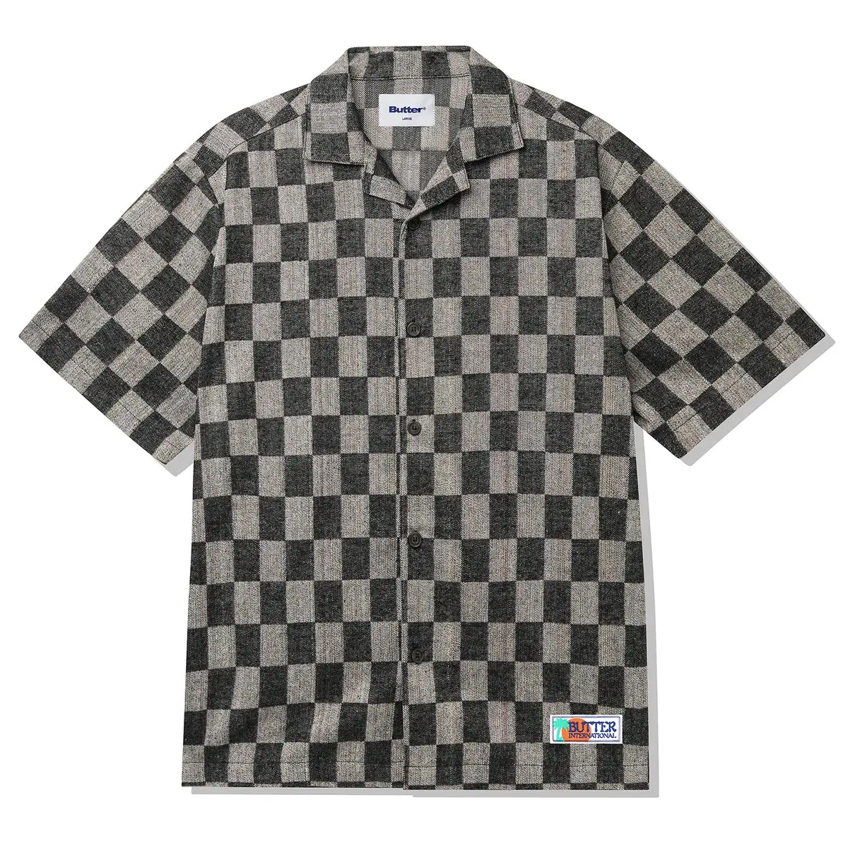Butter Goods Checker Vacation Shirt Black 1