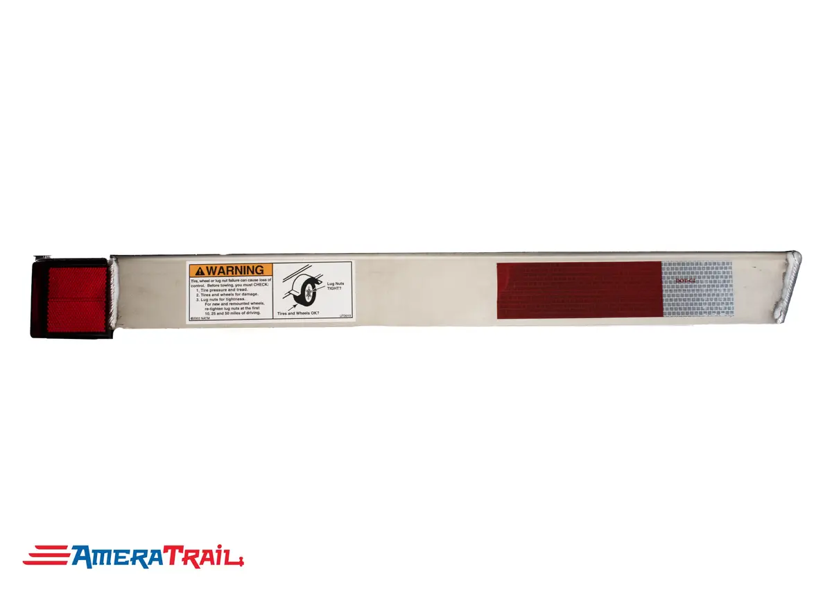 Classic Rear 22" / 28" Starboard Side / Right Side - I Beam Trailer Step, Secures Fender, Includes Non-Skid Reflective Tape, And Led Light- 1