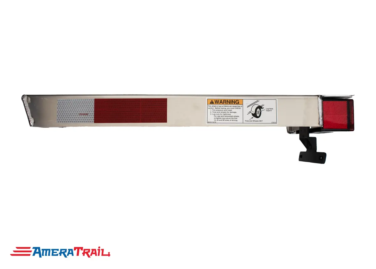 Classic Rear 22" / 28" Port Side / Left Side - I Beam Trailer Step, Secures Fender, Includes Non-Skid Reflective Tape, And Led Light 1