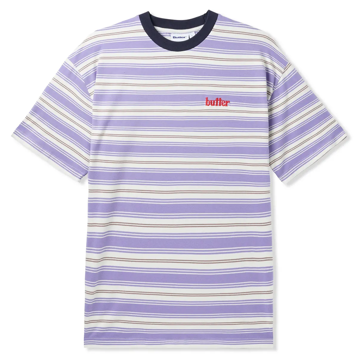 Butter Goods Cliff Stripe Tee Corn Flower / White 1