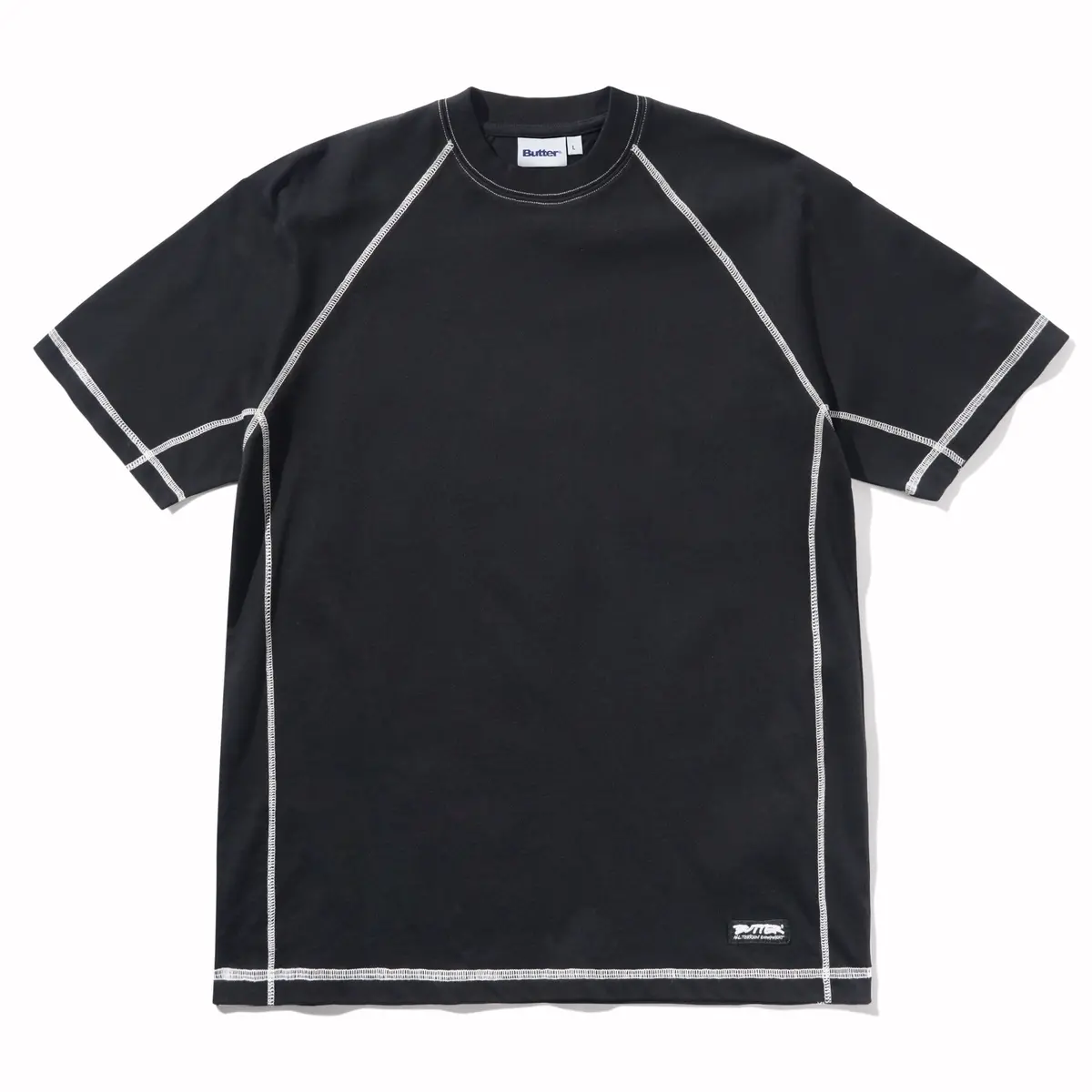 Butter Goods Cliff Contrast Tee Black 1