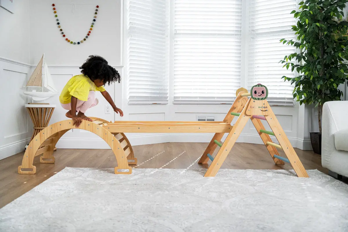 Hazel Cocomelon Pikler Triangle & Rocker Set 1