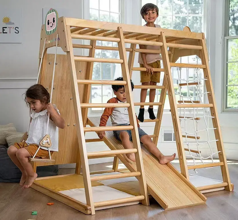 Avenlur | Magnolia Cocomelon 7-In-1 Wooden Indoor Playset – Montessori Climber For Toddlers 1