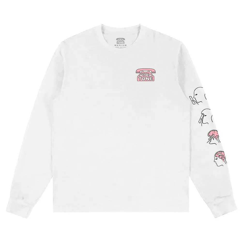 Dial Tone Brainwash Longsleeve Tee White 1