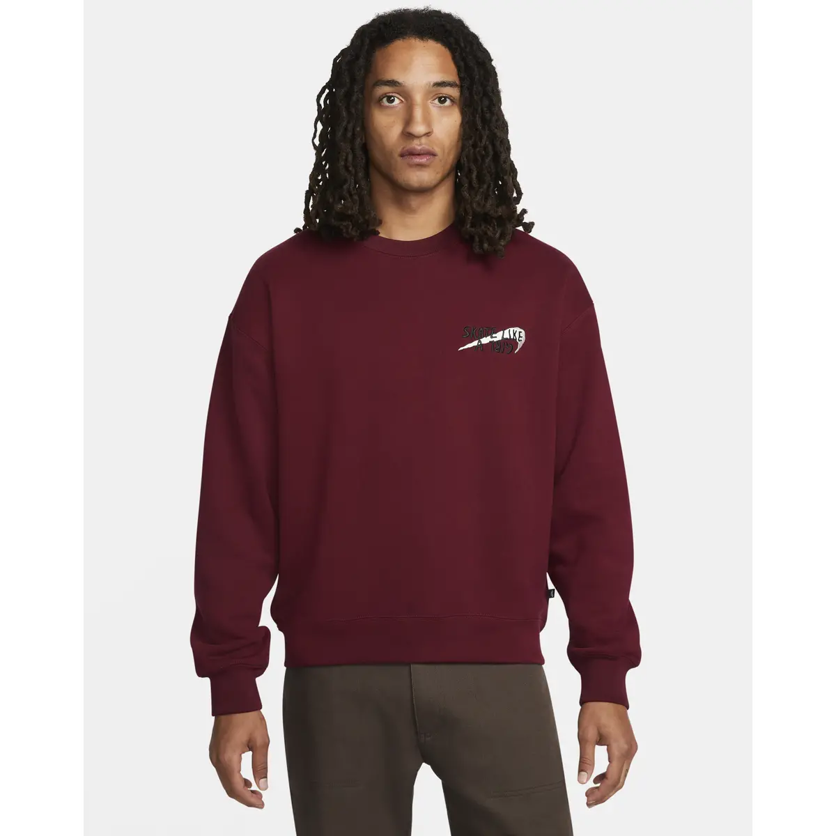 Nike Sb X Skate Like A Girl Crewneck Sweatshirt Beetroot 1