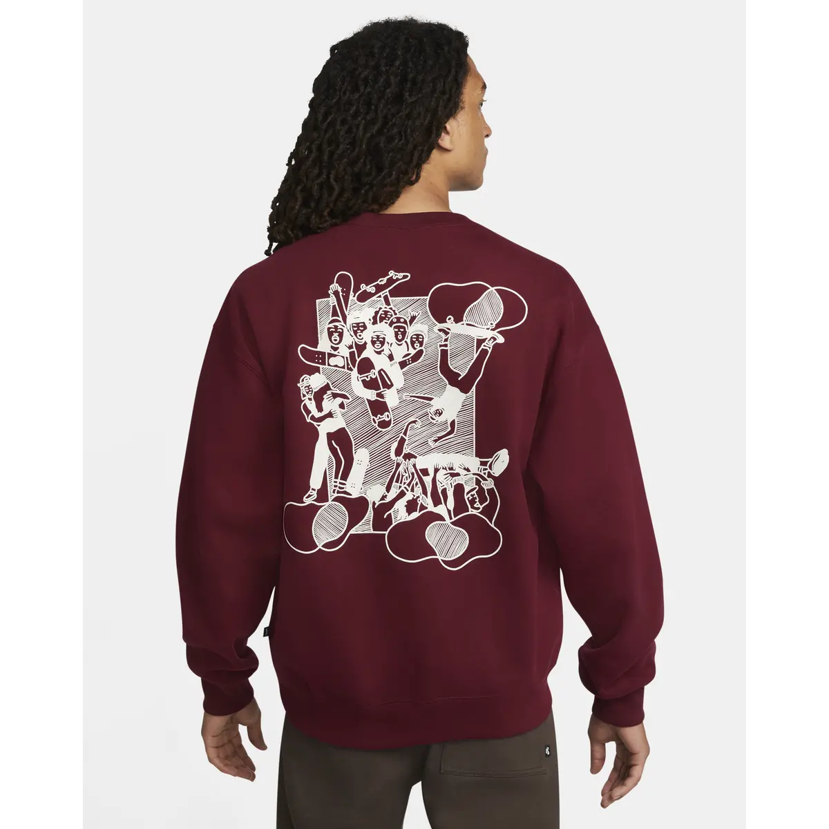Nike Sb X Skate Like A Girl Crewneck Sweatshirt Beetroot 2