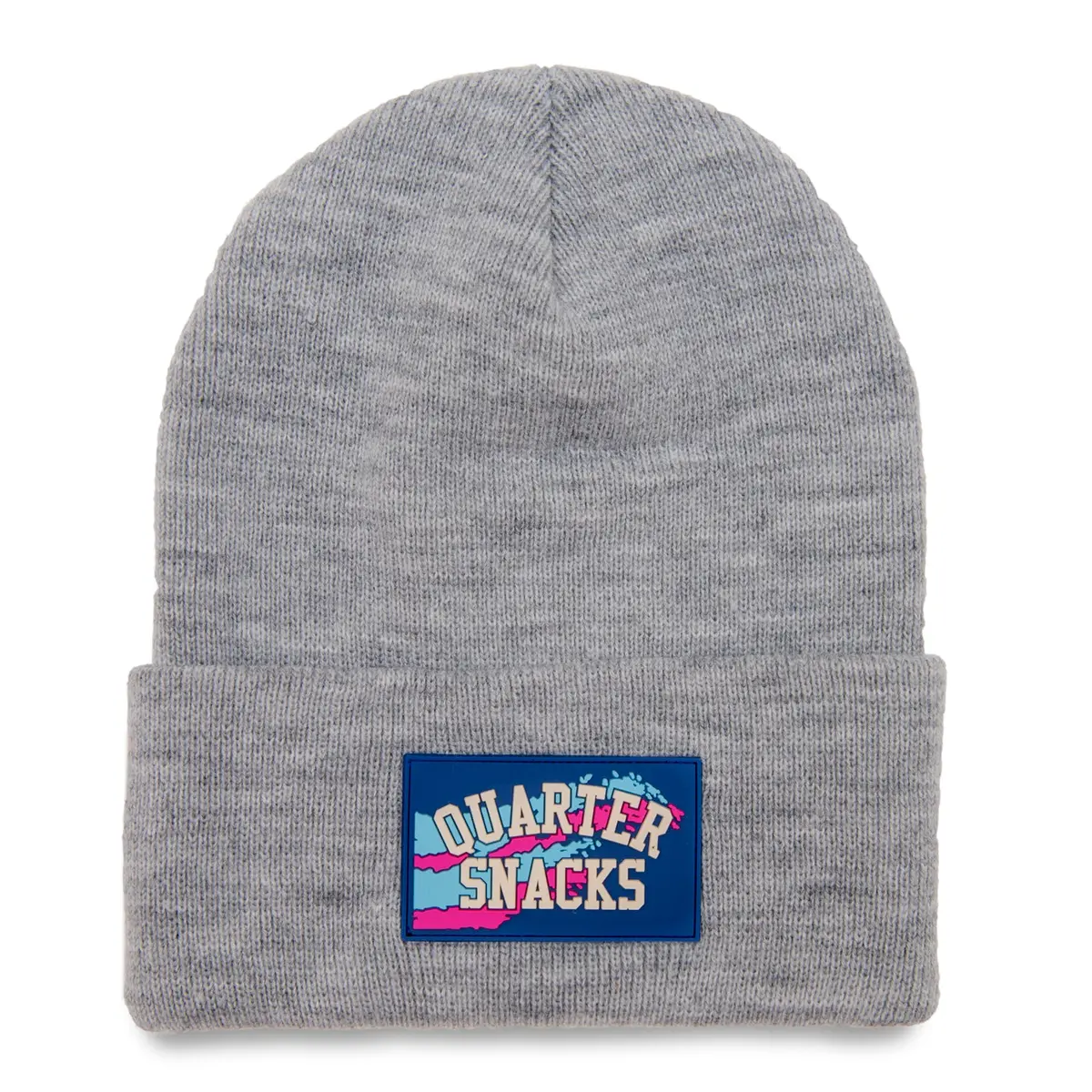 Quartersnacks Rubber Label Beanie Heather Grey 1