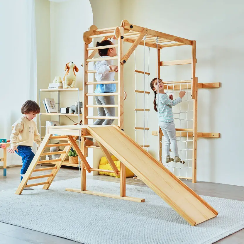 Avenlur | Grove | Foldable Jungle Gym - Wall Mounted - Natural 1
