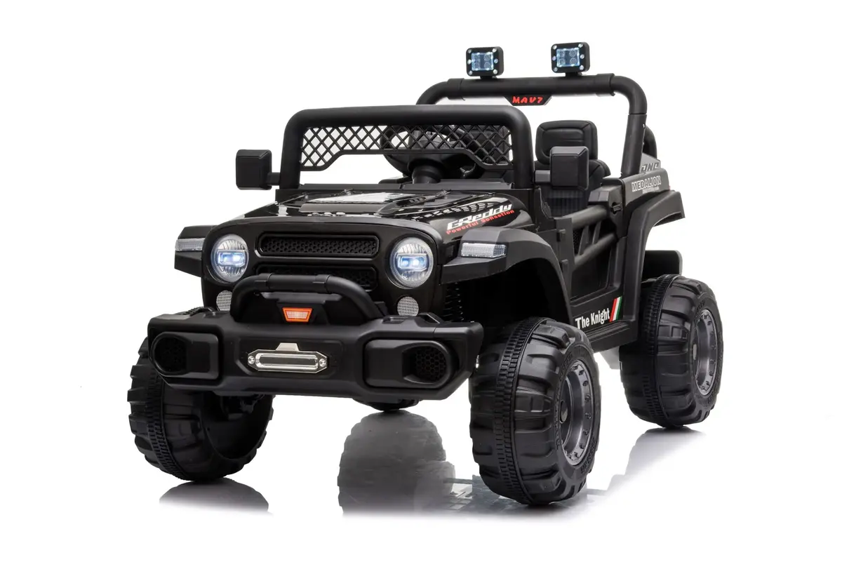 12V Jeep Kids Ride On Car Toy With Open Doors, Realistic Lights And Remote Control 1